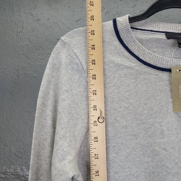 J Crew Sweater Women M Gray 100% Merino Wool Side Tie Long Sleeve Knit Tunic NEW - Picture 8 of 11